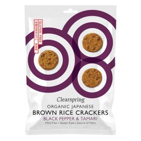 Blk Pepper and Tamari Brown Rice Crackers - Organic 12x40g