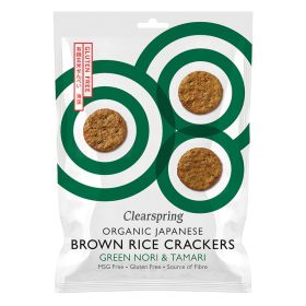 Green Nori and Tamari Brown Rice Crackers - Organic 12x40g