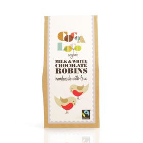 Milk & White Chocolate Robins - Organic 6x100g