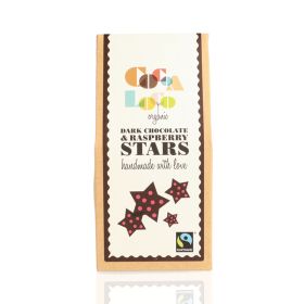 Dark Chocolate and Raspberry Stars - Organic 6x100g