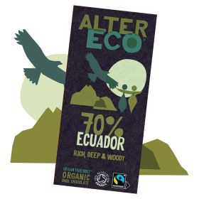 70% Ecuador Dark Chocolate - Organic 14x100g