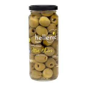 Pitted Jumbo Green Olives 6x330g