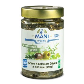 Mixed Olives with Mediterranean Herbs - Organic 6x175g