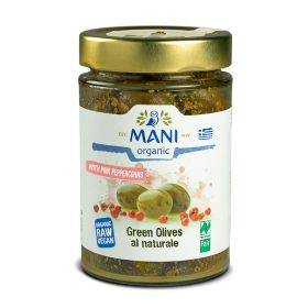 Green Olives with Pink Peppercorns - Organic 6x205g