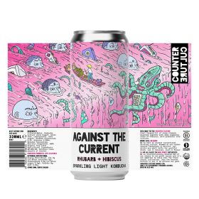 Against the Current - Rhubarb & Hibiscus Kombucha 12x330ml