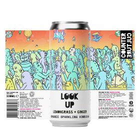 Look Up - Lemongrass & Ginger Kombucha - Organic 12x330ml