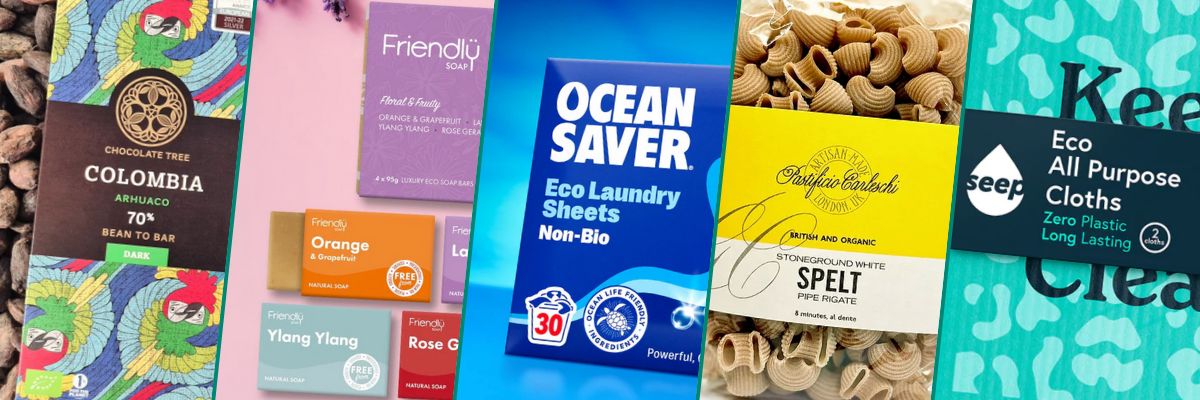 Montage of eco-friendly products